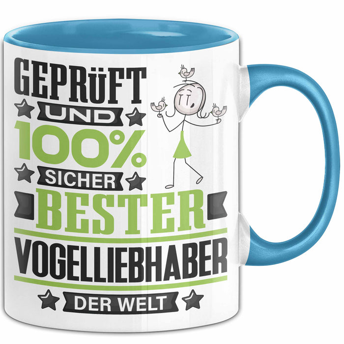 Vogelliebhaber Geschenk Lustiger Spruch für Vogelliebhaber Geschenkidee Bester Vogelliebhaber Der Welt Blau Trendation