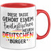 Deutschland Deutscher Bürger Tasse Becher Geschenk Lustige Geschenkidee Spruch Diese Tasse Gehört Einem Fantastischen Neuen Deutschen Burger Rot Trendation