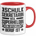 Schulsektretärin Weil Superheldin Kein Offizieller Beruf Ist Tasse Geschenkidee Rot Trendation