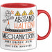 Mechanikerin Tasse Geschenk Lustig Abstand Halten Hochleistungs-Mechanikerin Mit Drang Zur Perfektion Bei Der Arbeit Rot Trendation