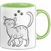 Katzen Tierliebhaber Tasse Geschenk Lustige Geschenkidee Spruch Grün Trendation