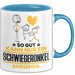 Schwiegeronkel Geschenk Tasse So Gut Kann Nur Ein Schwiegeronkel Aussehen Geschenkidee Kaffee-Becher Blau Trendation