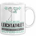 Leichtathlet Geschenk Tasse Ich Bin Leichtathlet Aber Sag Doch Einfach Superheld Lustige Geschenkdiee für Leichtathlet Kaffee-Becher Weiß Trendation