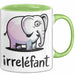 Elefant Tier Tasse Geschenk Lustige Geschenkidee Spruch Irrellefant Grün Trendation
