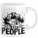 Camping Tasse Geschenk I Eat People Bär Kaffee-Becher Geschenkidee Camper Outdoor Weiß Trendation