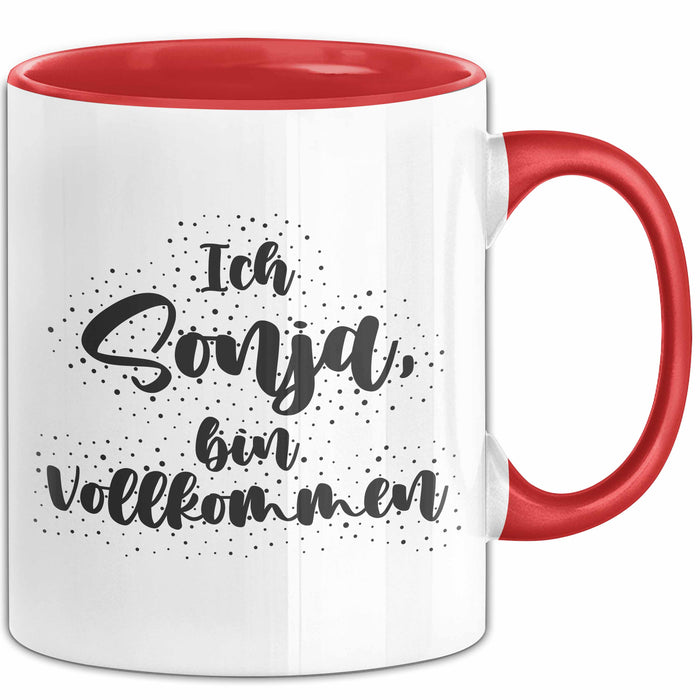 Sonja Tasse Ich Sonja, Bin Vollkommen Geschenk Rot Trendation