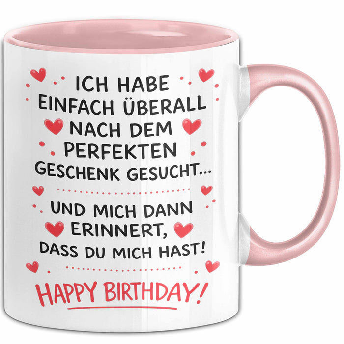 Geburtstagsfeier Sarkasmus Tasse Geschenk Lustige Geschenkidee Spruch Ich Habe Einfach Überall Nach Dem Perfekten Geschenk Gesucht Rosa Trendation