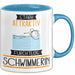 Schwimmerin Tasse Geschenk Becher Stark Attraktiv Furchtlos Schwimmerin Lustige Geschenkidee Blau Trendation