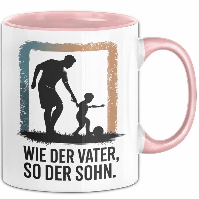 Papa Vatertag Vater Sohn Tasse Becher Geschenk Lustige Geschenkidee Spruch Wie Der Vater So Der Sohn Rosa Trendation