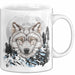 Wolf Tasse Geschenk Abstrakt Wölfe Mondlandschaft Geschenkidee Weiß Trendation