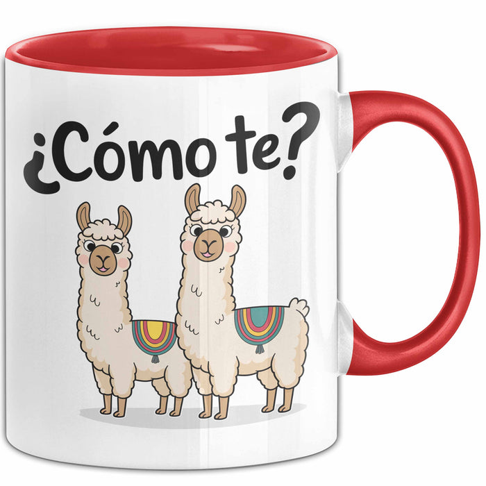 Spanischlehrer Unterricht Tasse Geschenk Lustige Geschenkidee Spruch ¿Cómo Te Llamas Rot Trendation