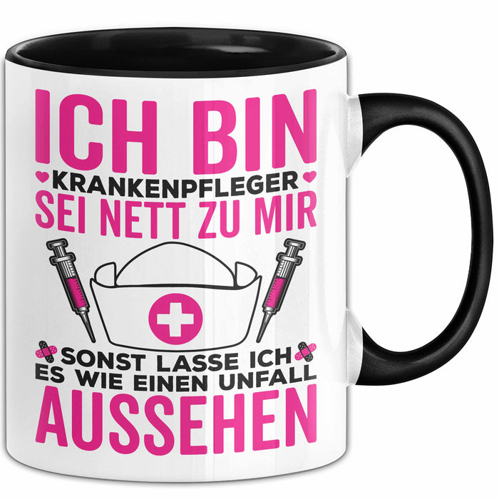 Krankenschwester Pflege Betreuung Tasse Geschenk Lustige Geschenkidee Spruch Ich Bin Krankenpfleger Trendation