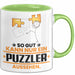 Puzzler Geschenk Tasse So Gut Kann Nur Ein Puzzler Aussehen Geschenkidee Kaffee-Becher Grün Trendation