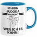 Judoka Geschenk Tasse Lustiger Spruch Ich Bin Judoka Warum Weil Ich Es Kann Geschenkidee Bester Judoka Geburtstag Kaffee-Becher Blau Trendation