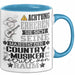 Country-Musiker Geschenk Tasse Lustiger Spruch Erheben Sie Sich Der Country-Musiker Betritt den Raum Blau Trendation