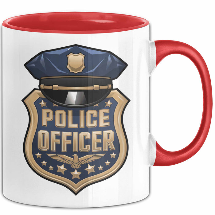 Polizist Tasse Geschenkidee für Strafverfolgung Rot Trendation