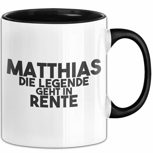 Matthias Tasse Matthias – Die Legende Geht In Rente Geschenk Schwarz Trendation
