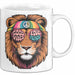 Hippie Löwe Tasse Geschenk Lustige Geschenkidee Spruch Weiß Trendation