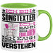 Songtexter Geschenk Tasse Lustige Geschenkdiee für einen Songtexter Geburtstag Ich Bin Songtexter Ich Kann Es Dir Erklären Aber Nicht Für Dich Verstehen Grün Trendation