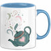 Teeliebhaber Tasse Geschenkidee für Kräuter Enthusiasten Blau Trendation