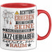 Jazz-Liebhaber Geschenk Tasse Lustiger Spruch Erheben Sie Sich Der Jazz-Liebhaber Betritt den Raum Rot Trendation