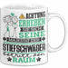 Stiefschwäger Geschenk Tasse Lustiger Spruch Erheben Sie Sich Der Stiefschwäger Betritt den Raum Weiß Trendation