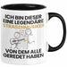 Straßenmusiker Geschenk Tasse Lustige Geschenkidee Geburtstag für Straßenmusiker Ich Bin Dieser Legendäre Straßenmusiker Von Dem Alle Geredet Haben Kaffee-Becher Schwarz Trendation