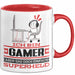 Gamer Geschenk Tasse Ich Bin Gamer Aber Sag Doch Einfach Superheld Lustige Geschenkdiee für Gamer Kaffee-Becher Rot Trendation