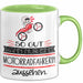 Motorradfahrerin Geschenk Tasse So Gut Kann Nur Eine Motorradfahrerin Aussehen Geschenkidee Geburtstag Weihnachten Lustig Grün Trendation
