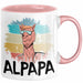 Vater Papa Tasse Gschenk Alpaka Llama Alpapa Geschenkidee Spruch für Vater zum Vatertag Rosa Trendation