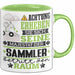 Sammler Geschenk Tasse Lustiger Spruch Erheben Sie Sich Der Sammler Betritt den Raum Grün Trendation
