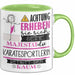 Karatesportlerin Tasse Geschenk Lustiger Spruch Bitte Erheben Sie Sich Seine Majestät Die Karatesportlerin Betritt Den Raum Grün Trendation