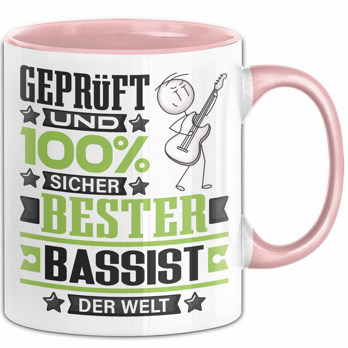 Bassist Geschenk Lustiger Spruch für Bassist Geschenkidee Bester Bassist Der Welt Rosa Trendation