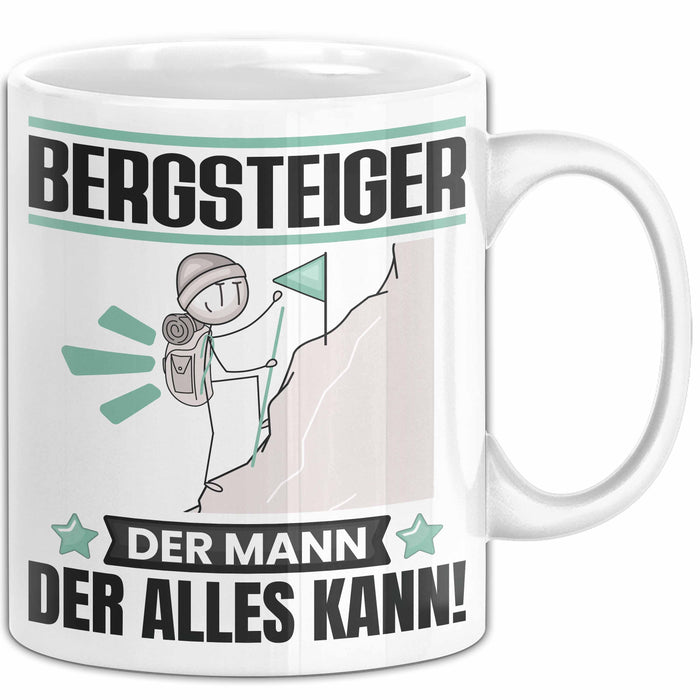 Bergsteiger Tasse Geschenk für Bergsteiger Der Mann Der Alles Kann Geschenkidee zum Geburtstag Weiß Trendation