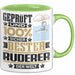 Ruderer Geschenk Lustiger Spruch für Ruderer Geschenkidee Bester Ruderer Der Welt Grün Trendation