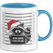 Waschbär Tasse Geschenk Dear Santa I Can Explain Geschenkidee Weihnachten Xmas Becher Blau Trendation