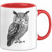Eule Tierliebhaber Tasse Geschenk Lustige Geschenkidee Spruch Rot Trendation