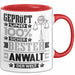Anwalt Geschenk Lustiger Spruch für Anwalt Geschenkidee Bester Anwalt Der Welt Rot Trendation