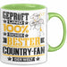 Country-Fan Geschenk Lustiger Spruch für Country-Fan Geschenkidee Bester Country-Fan Der Welt Grün Trendation