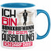 Bankkaufmann Ausbildung Tasse Geschenk Ich Bin Bankkaufmann In Der Ausbildung Ich Darf Das Geschenkidee Spruch Blau Trendation