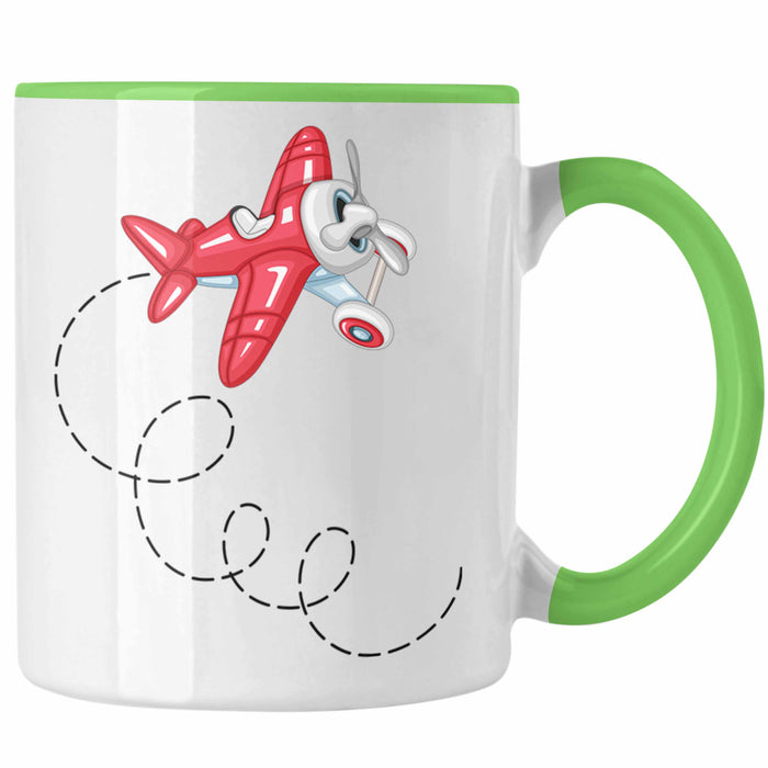 Segelflieger Tasse Geschenk Segelflieger Grün Trendation
