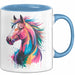 Pferd Tier Liebhaber Tasse Becher Geschenk Lustige Geschenkidee Spruch Blau Trendation