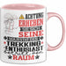 Trekking-Enthusiast Geschenk Tasse Lustiger Spruch Erheben Sie Sich Der Trekking-Enthusiast Betritt den Raum Rosa Trendation