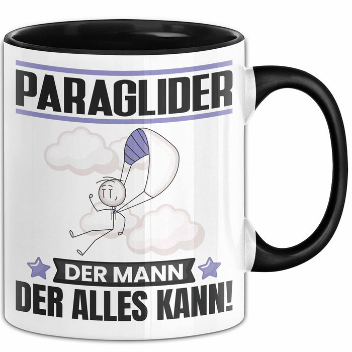 Paraglider Tasse Geschenk für Paraglider Der Mann Der Alles Kann Geschenkidee zum Geburtstag Schwarz Trendation