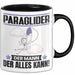 Paraglider Tasse Geschenk für Paraglider Der Mann Der Alles Kann Geschenkidee zum Geburtstag Schwarz Trendation