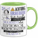 Elektronische Musikproduzentin Tasse Geschenk Lustiger Spruch Bitte Erheben Sie Sich Seine Majestät Die Elektronische Musikproduzentin Betritt Den Raum Grün Trendation