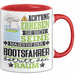 Bootsfahrer Geschenk Tasse Lustiger Spruch Erheben Sie Sich Der Bootsfahrer Betritt den Raum Rot Trendation