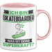 Skateboarder Tasse Geschenk für Skateboarder Geburtstag Lustiger Spruch Kaffee-Becher Was Ist Deine Superkraft Rosa Trendation