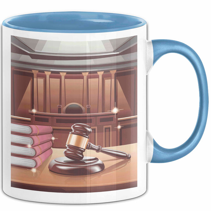 Gerichtsschreiber Tasse Geschenk Lustige Geschenkidee Spruch Für Gerichtspersonal Blau Trendation