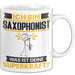 Saxophonist Tasse Geschenk für Saxophonist Geburtstag Lustiger Spruch Kaffee-Becher Was Ist Deine Superkraft Weiß Trendation